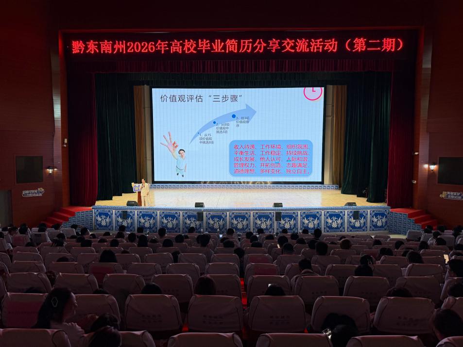 “人社局长进校园”助力学子“简”写精彩 黔东南州2026年高校毕业生简历分享交流活动(第二期)顺利举行 “人社局长进校园”助力学子“简”写精彩 黔东南州2026年高校毕业生简历分享交流活动(第二期)顺利举行